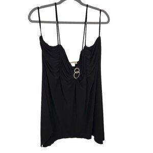 MKM Designs Ruched Top‎ Halter Blouse in Black Size 3X